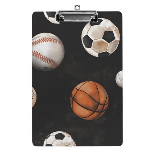 Acryl Klemmbretter Sportbälle Muster Office File Folders Platte Klemmbrett Für Das Schreiben Malerei von OQPDONCWR