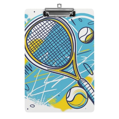 Acryl Klemmbretter Tennisschläger Und Ball Office File Folders Platte Klemmbrett Für Das Schreiben Malerei von OQPDONCWR