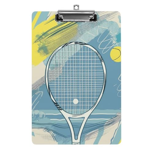 Acryl Klemmbretter Tennisschläger Und Ball Office File Folders Platte Klemmbrett Für Das Schreiben Malerei von OQPDONCWR