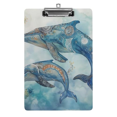 Acryl Klemmbretter Wale Blaues Wasser Office File Folders Platte Klemmbrett Für Das Schreiben Malerei von OQPDONCWR