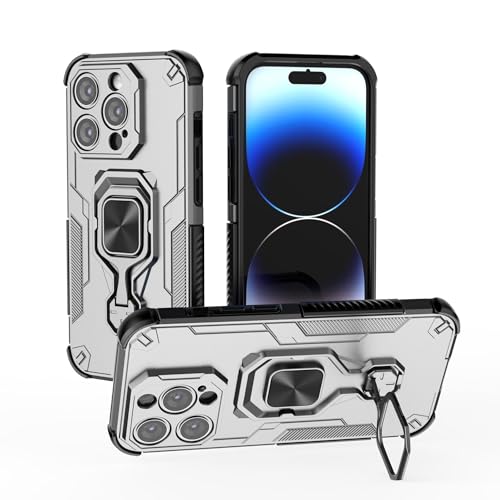 Smartphone Back Case Fallschutzhülle, kompatibel mit iPhone 14 Pro 6,1 Zoll Hülle mit integriertem Ringständer, stoßfester, schlanker Schale mit weichen Kanten, rutschfester und sturzsicherer Schutzhü Smartphone Back Case Fallschutzhülle, kompatibel mit iPhone 14 Pro 6,1 Zoll Hülle mit integriertem Ringständer, stoßfester, schlanker Schale mit weichen Kanten, rutschfester und sturzsicherer Schutzhü von OQQPXIUY