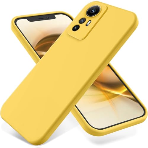 Smartphone Back Case Kompatibel mit Xiaomi Redmi Note 12S 4G-Telefonhülle, kratzfest, dünn, flüssiges Silikon, weiches TPU-Gummi, vollständiger Kameraschutz, Stoßstange, reine Farbe, einfache Abdeckun von OQQPXIUY