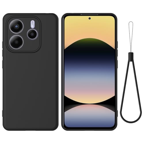 Smartphone Back Case Kompatibel mit Xiaomi Redmi Note 14 5G Handyhülle, kratzfest, dünn, flüssiges Silikon, weiches TPU-Gummi, vollständiger Kameraschutz, Bumper, reine Farbe, einfache Abdeckung mit A Smartphone Back Case Kompatibel mit Xiaomi Redmi Note 14 5G Handyhülle, kratzfest, dünn, flüssiges Silikon, weiches TPU-Gummi, vollständiger Kameraschutz, Bumper, reine Farbe, einfache Abdeckung mit A von OQQPXIUY
