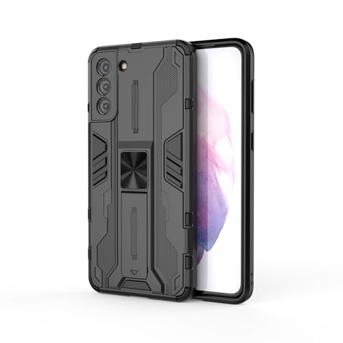 Smartphone Back Case Magnetisch, kompatibel mit der Hülle Compatible with das Samsung Galaxy S21 Plus, mit integriertem, unsichtbarem Ständer, stoßfester, schmaler, nahtloser Handyhülle mit Ständer, r von OQQPXIUY