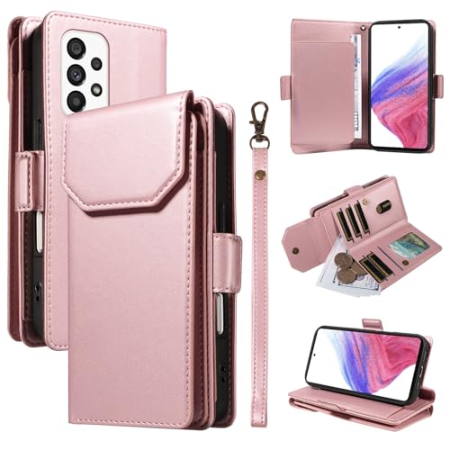 Smartphone-Klapphülle Compatible with Samsung Galaxy A53 5G Wallet Case with Card Holder for Women and Men, Fashion PU Leather Cover Side Buckle Hand Strap Wallet Phone Case Fit for Galaxy A53 6.2" Kl Smartphone-Klapphülle Compatible with Samsung Galaxy A53 5G Wallet Case with Card Holder for Women and Men, Fashion PU Leather Cover Side Buckle Hand Strap Wallet Phone Case Fit for Galaxy A53 6.2" Kl von OQQPXIUY