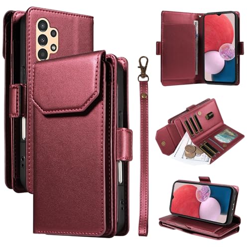 Smartphone-Klapphülle Kompatibel mit Samsung Galaxy A04S 4G/A04 4G, Brieftaschen-Hülle mit Kartenhalter for Damen und Herren, modische PU-Lederhülle, seitliche Schnalle, Handschlaufe, Brieftaschen-Han Smartphone-Klapphülle Kompatibel mit Samsung Galaxy A04S 4G/A04 4G, Brieftaschen-Hülle mit Kartenhalter for Damen und Herren, modische PU-Lederhülle, seitliche Schnalle, Handschlaufe, Brieftaschen-Han von OQQPXIUY