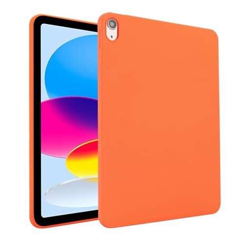 Tablet PC Taschen Hüllen Sleeves Compatible with iPad 11th Gen A16 11 Inch 2025 Case, Flexible TPU Protective Cover Thin Slim Lightweight Case Shockproof Rugged Back Case Corner Protection(Orange) von OQQPXIUY