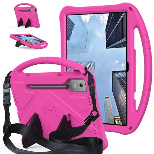 Tablet PC Taschen Hüllen Sleeves Kompatibel mit Lenovo Yoga Tab Plus/Yoga Pad Pro 12,7'' 2025/2024 Hülle, leichte Tablet-Abdeckung aus EVA mit verstellbarem Riemen, stoßfestem Griff und Ständer, tragb von OQQPXIUY