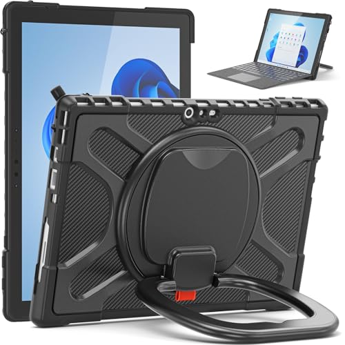 Tablet PC Taschen Hüllen Sleeves Kompatibel mit Microsoft Surface Pro 7/Pro 6/Pro 5/Pro 4/Pro 7+, Hülle mit drehbarem Ständer, kompatibel mit Type Cover-Tastatur mit Ständer, stoßfeste, robuste Schutz von OQQPXIUY