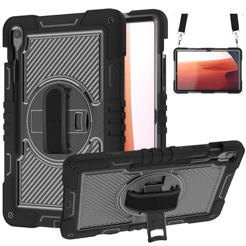 Tablet PC Taschen Hüllen Sleeves Kompatibel mit Samsung Galaxy Tab S10 FE+/S10 FE Plus 13 Zoll 2025, robuste Hülle, stoßfeste Schutzhülle mit Handschlaufe/Schultergurt, stabiler Ständer, Silikonhülle( von OQQPXIUY