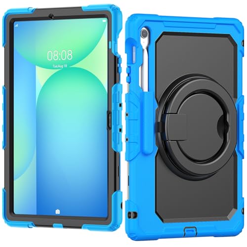 Tablet PC Taschen Hüllen Sleeves Robuste, stoßfeste TPU-Hülle, kompatibel mit Samsung Galaxy Tab S10 FE Plus 13,1 Zoll SM-X620/X626B 2025, Kinderhülle, 360 Grad drehbarer Griff, Ständerhalterung mit D von OQQPXIUY