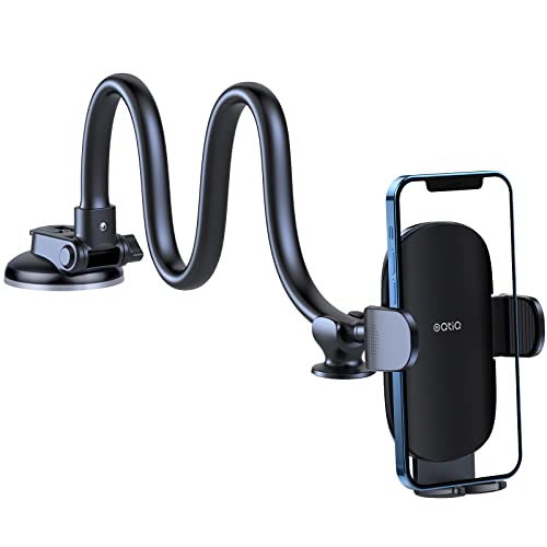 OQTIQ Handyhalterung für Windschutzscheibe, 33 cm Langer Arm Schwanenhals, Handy-Halterung für Auto, LKW, Armaturenbrett, mit starkem Saugnapf, kompatibel mit iPhone, Samsung Galaxy, LG von OQTIQ