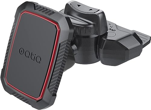 OQTIQ Magnetische CD-Handy-Autohalterung für Auto-CD-Player, CD-Schlitz, KFZ-Handyhalterung mit 6 eingebauten starken Magneten, kompatibel mit iPhone, Samsung Galaxy LG und mehr von OQTIQ