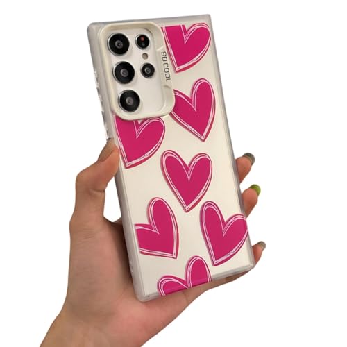 Luxuriöse, galvanisierte, Silberne Love Heart Hard Slim Back Cover (für Samsung S21FE/WhiteRoseAX) von ORBANA