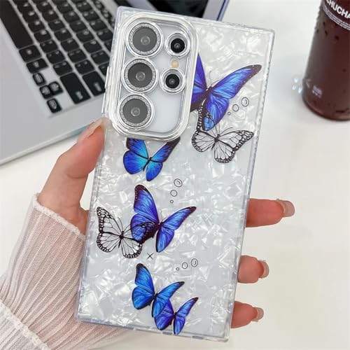 ORBANA Butterfly Hard Pc Laser Back Cover (Für Samsung Galaxy S23 Ultra/HU3) von ORBANA