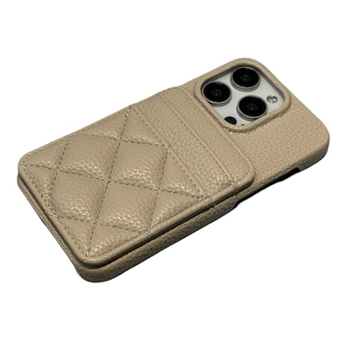 ORBANA Hülle für iPhone 12 Pro, Luxus-Kartenfach, Brieftasche, Leder, trendiges Gitter, Kartenschlitz, Mattes Softcover, Hellkhaki, für iPhone 12 Pro ORBANA Hülle für iPhone 12 Pro, Luxus-Kartenfach, Brieftasche, Leder, trendiges Gitter, Kartenschlitz, Mattes Softcover, Hellkhaki, für iPhone 12 Pro von ORBANA