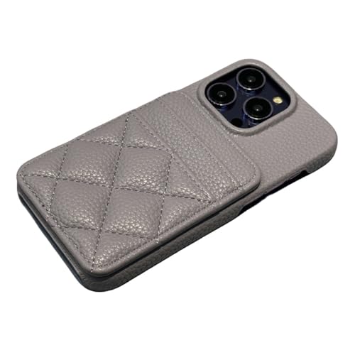 ORBANA Hülle für iPhone 12ProMax (6,7 Zoll), luxuriöses Kartenfach, Brieftasche, Leder, trendiges Gitter, Kartenschlitz, Matte, weiche Hülle, Lavendel, für iPhone 12ProMax (6,7 Zoll) von ORBANA