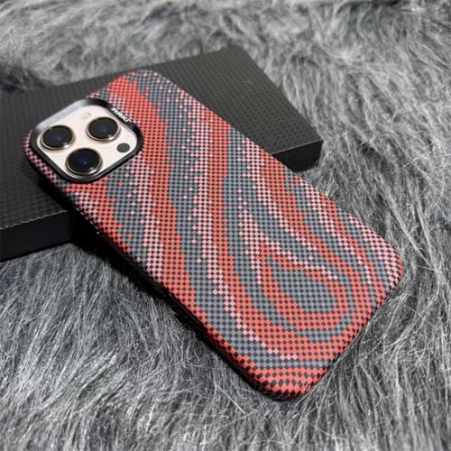 ORBANA Hülle für iPhone 14 Pro Luxus-Kohlefasermuster, kabellose Ladelinsenhalterabdeckung (für iPhone 14 Pro/A3) von ORBANA