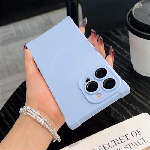 ORBANA Hülle für iPhone 15 Plus, luxuriös, matt, weich, mit Schutzfolie für magnetische kabellose Ladehülle (für iPhone 15 Plus/8) von ORBANA