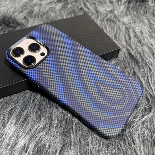 ORBANA Hülle für iPhone 16, luxuriöse Abdeckung mit kabellosem Ladeobjektivhalter und Kohlefasermuster (für iPhone 16/A2) von ORBANA