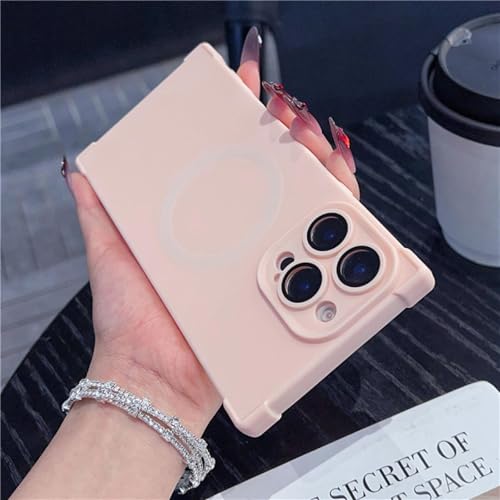 ORBANA Hülle für iPhone 16 Pro Max, luxuriös, matt, weich, mit Schutzfolie für magnetische kabellose Ladehülle (für iPhone 16 Pro Max/4) von ORBANA