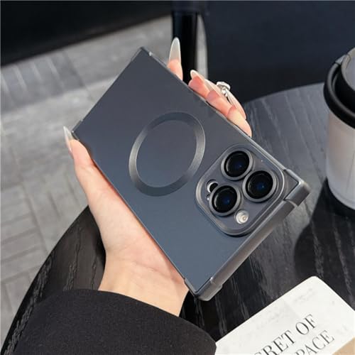 ORBANA Hülle für iPhone 16 Pro Max, luxuriös, matt, weich, mit Schutzfolie für magnetisches kabelloses Laden (für iPhone 16 Pro Max/2) von ORBANA