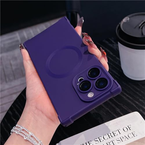 ORBANA Hülle für iPhone 16 Pro Max, luxuriös, matt, weich, mit Schutzfolie für magnetisches kabelloses Laden (für iPhone 16 Pro Max/7) von ORBANA