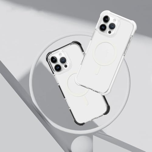 ORBANA Hülle für iPhone 16 Pro Transparente, einfache, Trendige Farbe, klare, kabellose Lade-Acryl-Stoßstangenabdeckung, Weiß, für iPhone 16 Pro ORBANA Hülle für iPhone 16 Pro Transparente, einfache, Trendige Farbe, klare, kabellose Lade-Acryl-Stoßstangenabdeckung, Weiß, für iPhone 16 Pro von ORBANA