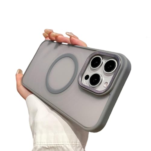 ORBANA Luxuriöse, magnetische Schutzhülle aus Silikon mit mattem Rahmen (für iPhone 13 Pro/Gary) von ORBANA