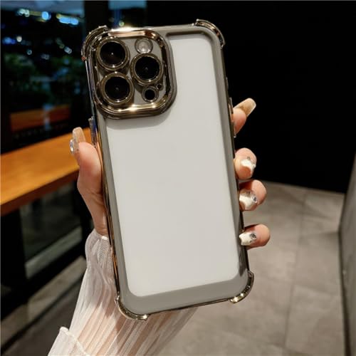 ORBANA Luxuriöse, plattierte, farbechte Schutzhülle mit weichem Rahmen und transparenter Linse (für iPhone 11 Pro Max/Gary) von ORBANA