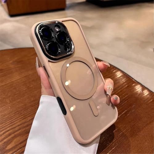 ORBANA Luxuriöse transparente magnetische Schutzhülle mit weichem Rahmen (für iPhone 11 Pro Max/Mattgold) von ORBANA