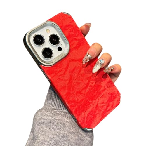 ORBANA Luxuriöser Cortex-Rahmen mit Schneebergmuster und Matter Beschichtung (für iPhone 11 Pro Max/Rot) von ORBANA