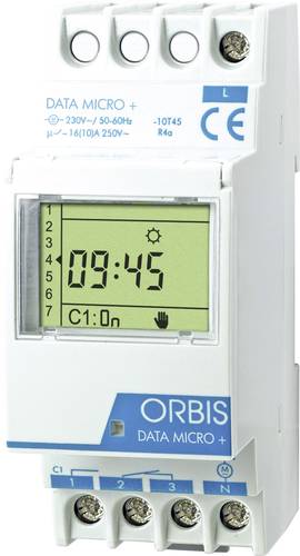 ORBIS Zeitschalttechnik DATA MICRO + 230V Hutschienen-Zeitschaltuhr digital 250 V/AC von ORBIS Zeitschalttechnik