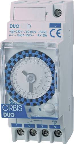 ORBIS Zeitschalttechnik DUO D 230V Hutschienen-Zeitschaltuhr analog 230 V/AC von ORBIS Zeitschalttechnik