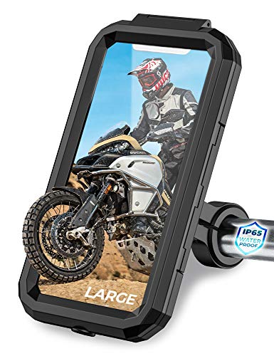 Orcas Motorrad Handyhalterung Wasserdicht - für Mountainbike, Scooter, Ebike, MTB 360° Verstellbar, 6 Zoll bis 7 Zoll Mobile Halterung für Radfahren, Passt iPhone Xr Max, Samsung Note von ORCAS TECHNOLOGY