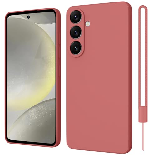 ORDA Hülle Kompatibel mit Samsung Galaxy S24 Plus 5G Hülle, Matte Ultra Dünn Soft Silikon Case, Kameraschutz TPU Handyhülle für Samsung Galaxy S24 Plus/S24+ Anti-Kratzer Schutzhülle Cover Rot von ORDA