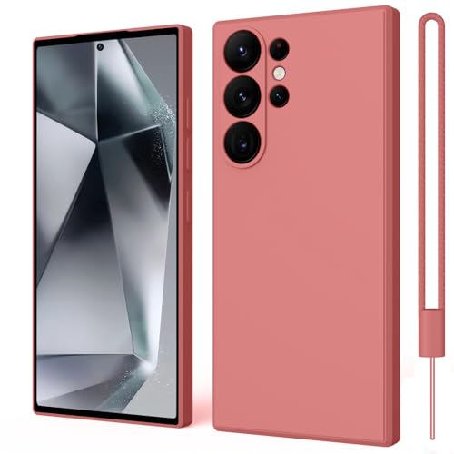 ORDA Hülle Kompatibel mit Samsung Galaxy S24 Ultra 5G Hülle, Matte Ultra Dünn Soft Silikon Case, Kameraschutz TPU Handyhülle für Samsung Galaxy S24 Ultra Anti-Kratzer Schutzhülle Cover Rot von ORDA