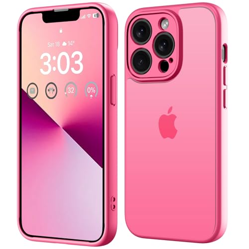 ORDA Matt Hülle für iPhone 13 Pro Max 6,7 Zoll, Vollständiger Kameraschutz Stoßfest Kratzfest Transluzente Schutzhülle, Anti-Fingerabdruck Durchscheinende Rückseite Schutzhülle (Leuchtend Rosa) ORDA Matt Hülle für iPhone 13 Pro Max 6,7 Zoll, Vollständiger Kameraschutz Stoßfest Kratzfest Transluzente Schutzhülle, Anti-Fingerabdruck Durchscheinende Rückseite Schutzhülle (Leuchtend Rosa) von ORDA