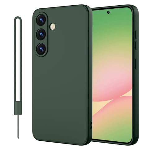 ORDA für Samsung Galaxy A56 Hülle Silikon Case,Kameraschutz und Bildschirmschutz ,Schutzhülle Handyhülle für Samsung Galaxy A56 5G Dünn Stoßfest mit Lanyard Dunkel Grün ORDA für Samsung Galaxy A56 Hülle Silikon Case,Kameraschutz und Bildschirmschutz ,Schutzhülle Handyhülle für Samsung Galaxy A56 5G Dünn Stoßfest mit Lanyard Dunkel Grün von ORDA