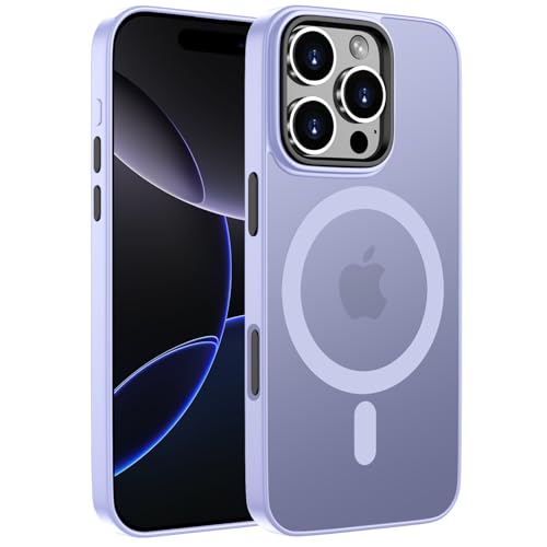 ORDA für iPhone 16 Pro Hülle Kompatibel mit MagSafe,Magnetisch Handyhülle für iPhone 16 Pro Case Durchscheinende Matt Rückseite Dünn Stoßfest Schutzhülle Hellviolett ORDA für iPhone 16 Pro Hülle Kompatibel mit MagSafe,Magnetisch Handyhülle für iPhone 16 Pro Case Durchscheinende Matt Rückseite Dünn Stoßfest Schutzhülle Hellviolett von ORDA