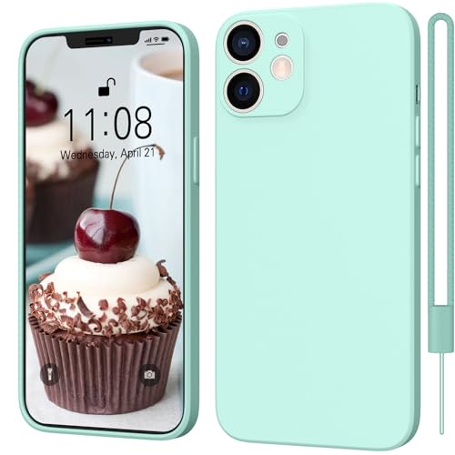 ORDA iPhone 12 Mini Hülle Silikon Case, Hanyhülle iPhone 12 Mini Ultra Dünn Slim mit Microfiber, Kratzfeste Rundumschutz Case Schutzhülle Hülle für iPhone 12 Mini 5.4'' Grün von ORDA