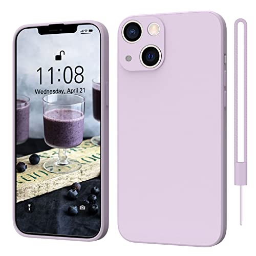 ORDA iPhone 13 Mini Hülle Silikon Case, Hanyhülle iPhone 13 Mini 2021 Ultra Dünn Slim mit Microfiber, Kratzfeste Rundumschutz Case Schutzhülle Hülle für iPhone 13 Mini 5.4'' Lila von ORDA