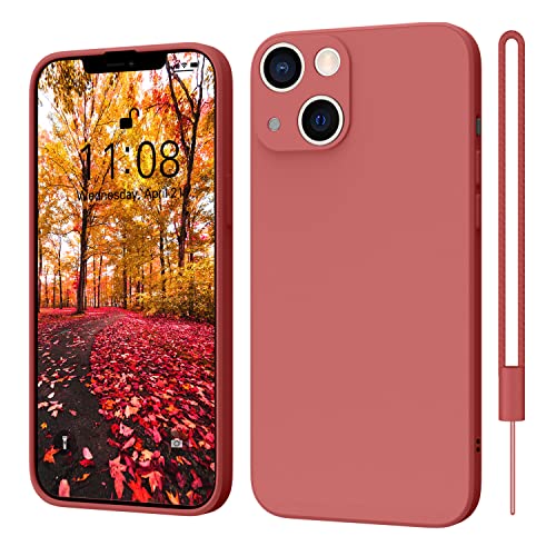 ORDA iPhone 13 Mini Hülle Silikon Case, Hanyhülle iPhone 13 Mini 2021 Ultra Dünn Slim mit Microfiber, Kratzfeste Rundumschutz Case Schutzhülle Hülle für iPhone 13 Mini 5.4'' Rot von ORDA