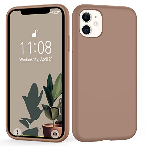 Orda Schutzhülle für iPhone 11 (6,1 Zoll (15,5 cm)) aus weichem Silikongel, Kameraschutz, sehr dünne Hülle für iPhone 11, kratzfest, kompatibel mit iPhone 11, Braun von ORDA