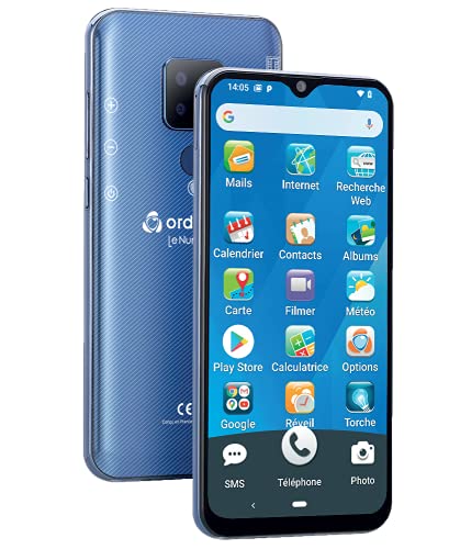 Ordissimo - Seniorenhandy LeNumero2 - Smartphone mit Touchscreen - Einfache, Intuitive Benutzeroberfläche & Android - Ideal für Senioren - Großes 6,3“ Display, E-Mails, SMS, Kamera, Bluetooth - Blau von ORDISSIMO