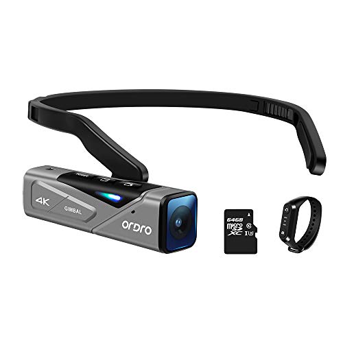ORDRO EP7 Camcorder 4K FPV Vlog Freisprech-Camcorder Kopf Tragbare Videokamera 30FPS WiFi-Kamerarecorder mit integriertem 2-Achsen-Gimbal, Fernbedienung und 64 GB MicroSD-Karte ORDRO EP7 Camcorder 4K FPV Vlog Freisprech-Camcorder Kopf Tragbare Videokamera 30FPS WiFi-Kamerarecorder mit integriertem 2-Achsen-Gimbal, Fernbedienung und 64 GB MicroSD-Karte von ORDRO