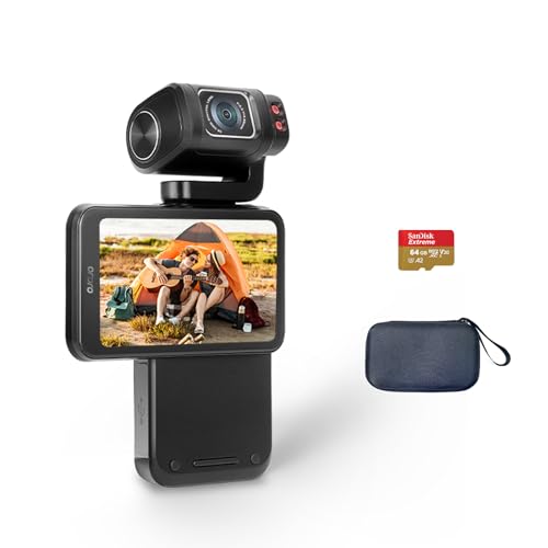 ORDRO M3 Pocket Camcorder, Vlogging Kamera mit 3.5'' Drehbarem Touchscreen & 5K/30fps Video, 3250mAh Lange Ausdauer, Nachtsichtfunktion, Zeitrafferfunktion, kleine Videokamera für Fotografie, YouTube von ORDRO