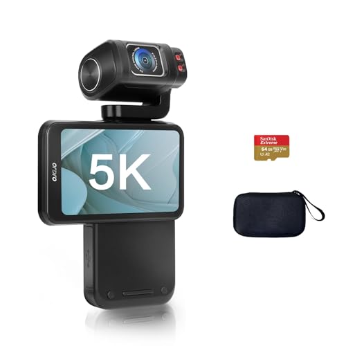 ORDRO M3 Tragbare Videokamera, 5K/30fps Vlogging Kamera Camcorder mit 3,5 Zoll drehbarem Touchscreen für YouTube TikTok Video Vlog von ORDRO