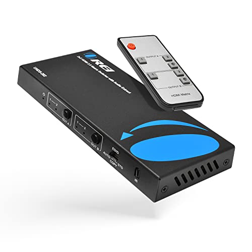 OREI 4K HDMI Matrix Switch 2 X 2, Switcher 18G UltraHD unterstützt bis zu 4K @ 60Hz & 1080P IR EDID HDCP 2.- Fernbedienung (UHDS-202) von OREI