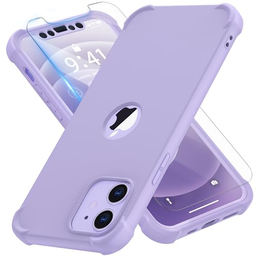 ORETECH für iPhone 12 Mini Hülle, mit 2 Stück Schutzfolie, 360 Grad Ganzkörper Stoßfest Kratzfest Silikon Handyhülle für iPhone 12 Mini 5,4 Zoll, Violett ORETECH für iPhone 12 Mini Hülle, mit 2 Stück Schutzfolie, 360 Grad Ganzkörper Stoßfest Kratzfest Silikon Handyhülle für iPhone 12 Mini 5,4 Zoll, Violett von ORETECH